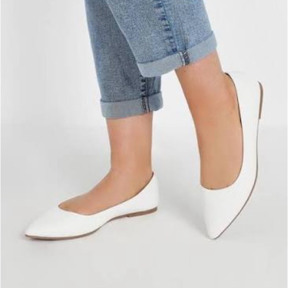 Sam Edelman Sally white leather Pointed Toe Ballet Flats women’s 7.5 - Picture 6 of 7